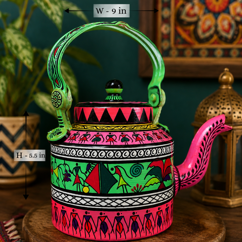 Hand-painted Kettle - Pink Floral