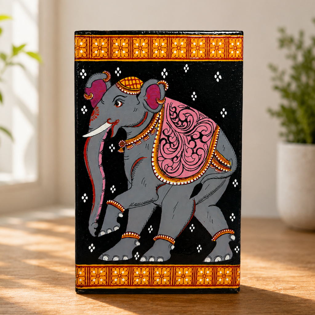 Pattachitra Cow Pen Stand