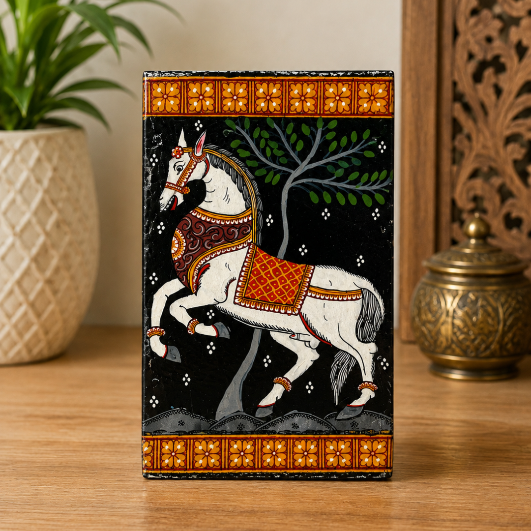 Pattachitra Cow Pen Stand
