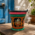 Hand-painted Bucket - Lord Ganesh