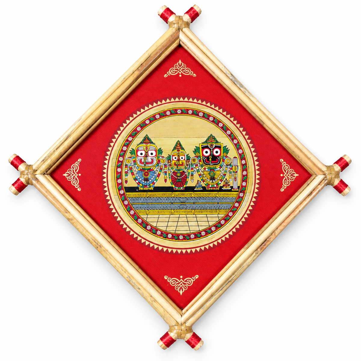 Lord Jagannath, Balabhadra and Subhadra Pattachitra – Pattachitra Wall Hanging