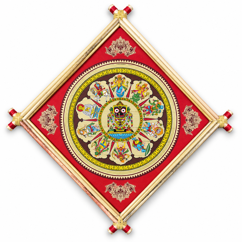 Lord Jagannath with Dashavatara Odisha Pattachitra – Pattachitra Wall Hanging