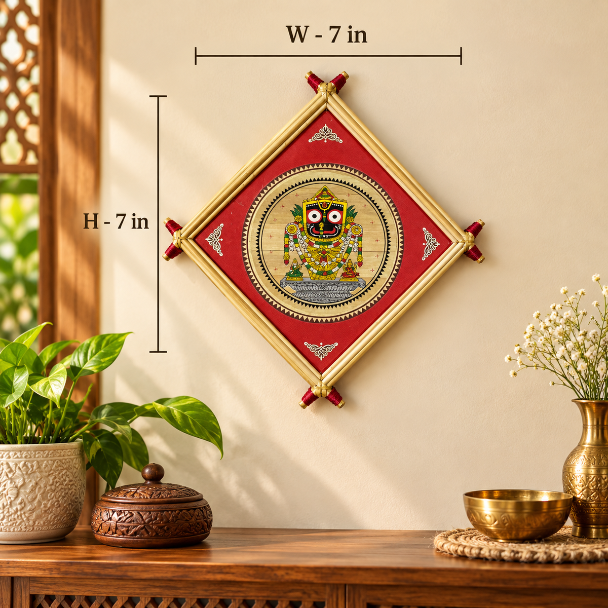 Lord Jagannath with Traditional Ornaments Odisha Pattachitra – Pattachitra Wall Hanging
