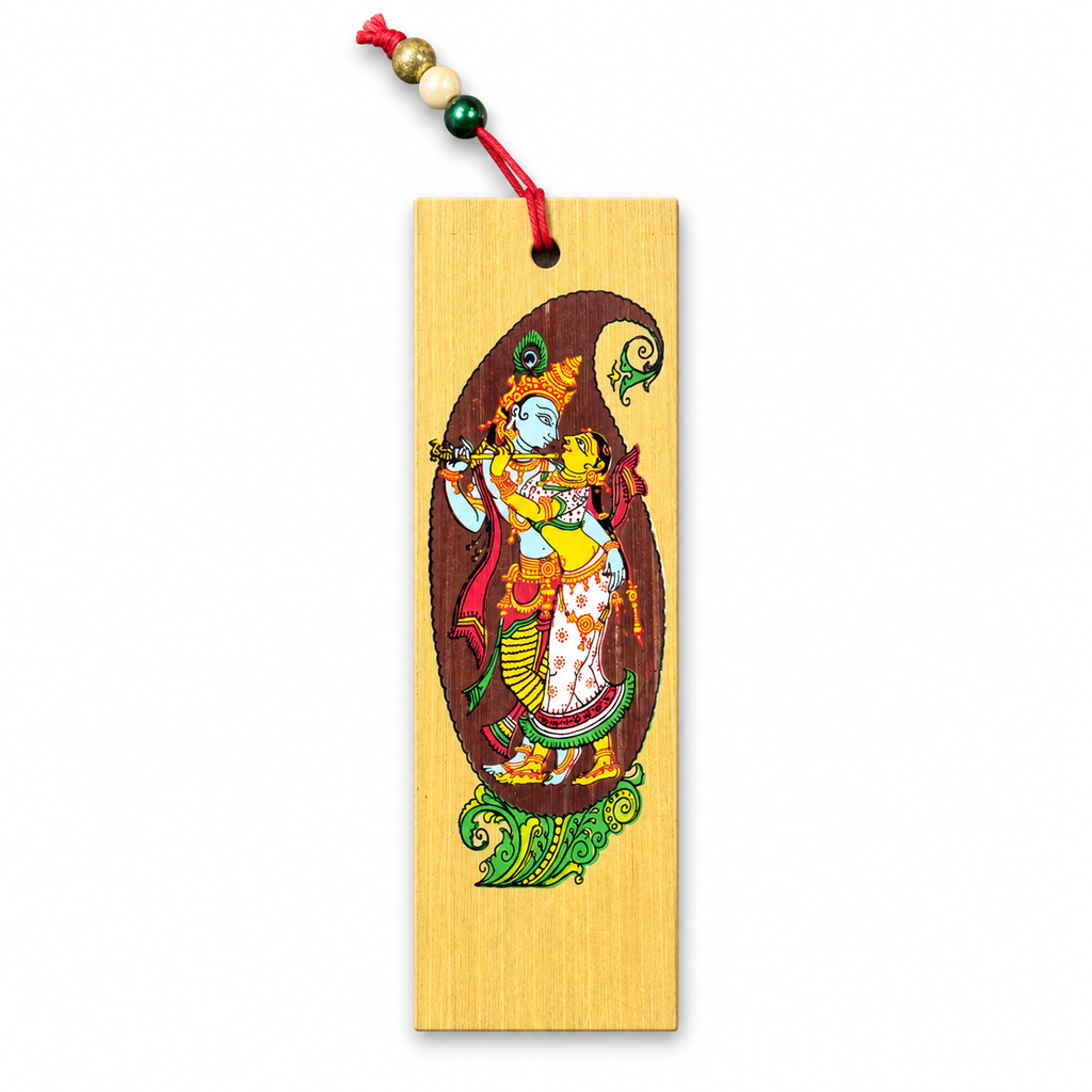 Lord Krishna & Radha Traditional Odisha Pattachitra Folk Art Bookmark