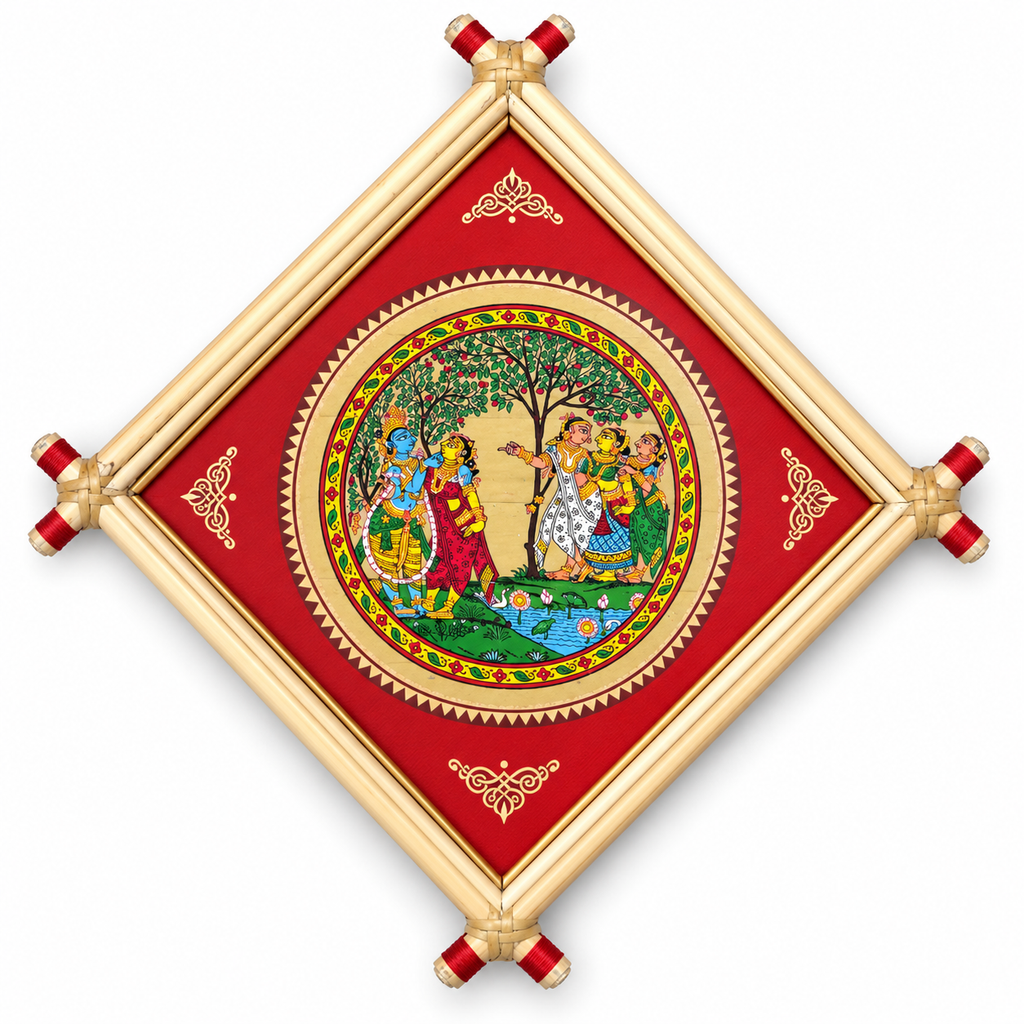 Radha Krishna Rasleela Pattachitra – Pattachitra Wall Hanging