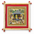 Rural Village Life – Odisha Folk Art Painting – Pattachitra Wall Hanging