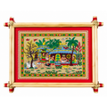 Traditional Rural Village Life Odisha Pattachitra Folk Art – Pattachitra Wall Hanging