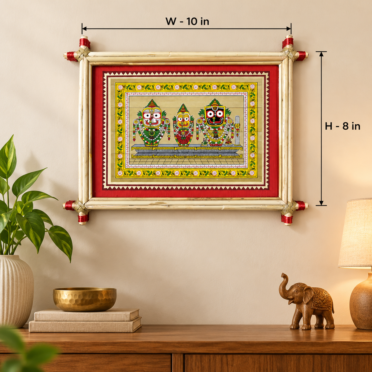 Divine Trinity Lord Jagannath, Balabhadra & Subhadra Royal Pattachitra Art – Pattachitra Wall Hanging
