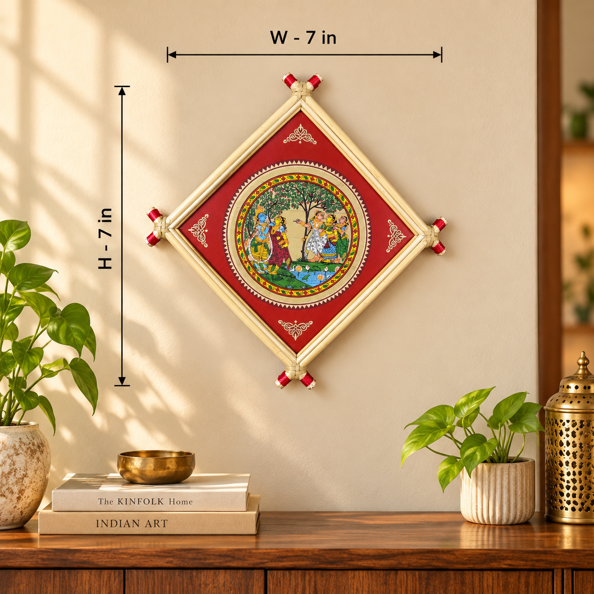 Radha Krishna Rasleela Pattachitra – Pattachitra Wall Hanging