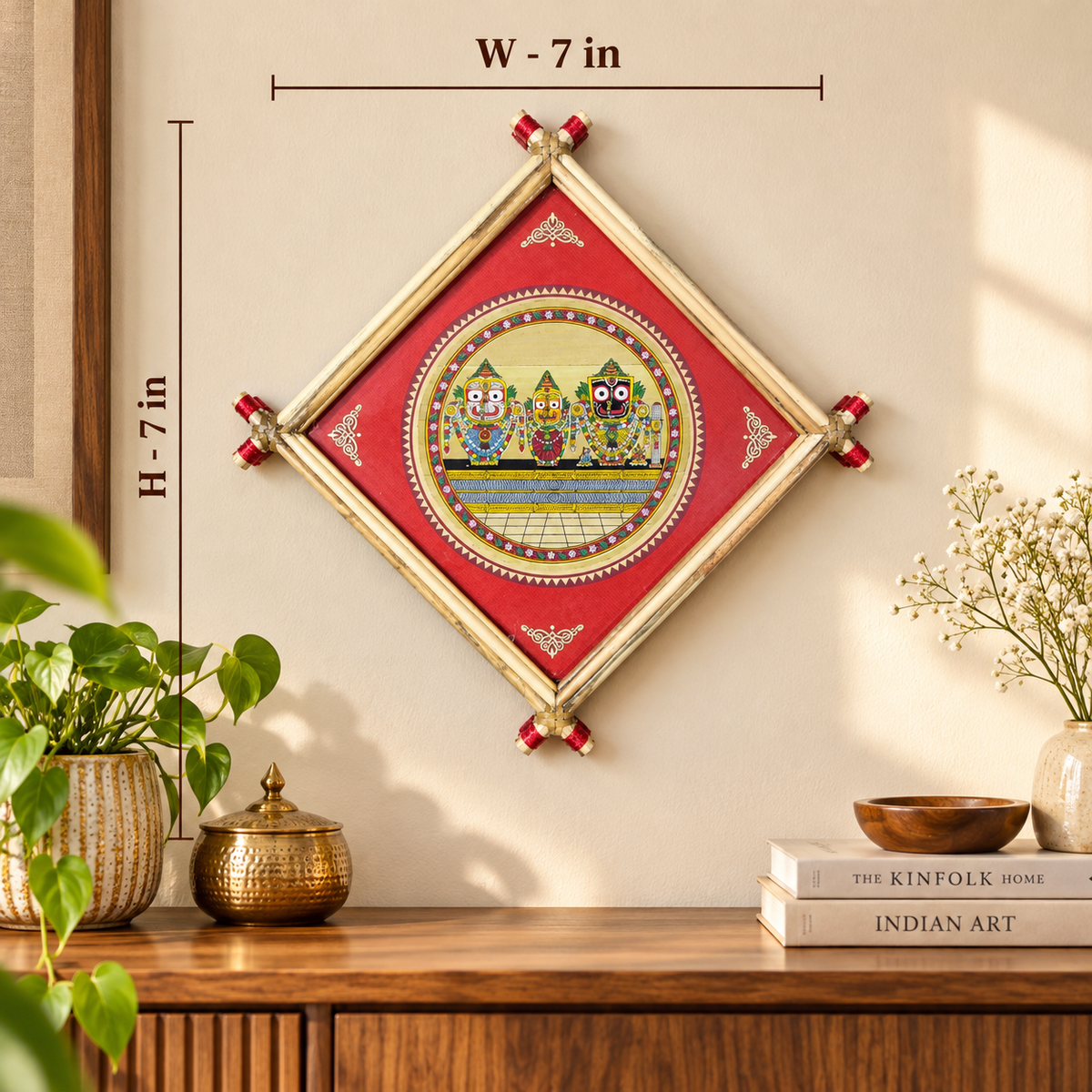 Lord Jagannath, Balabhadra and Subhadra Pattachitra – Pattachitra Wall Hanging
