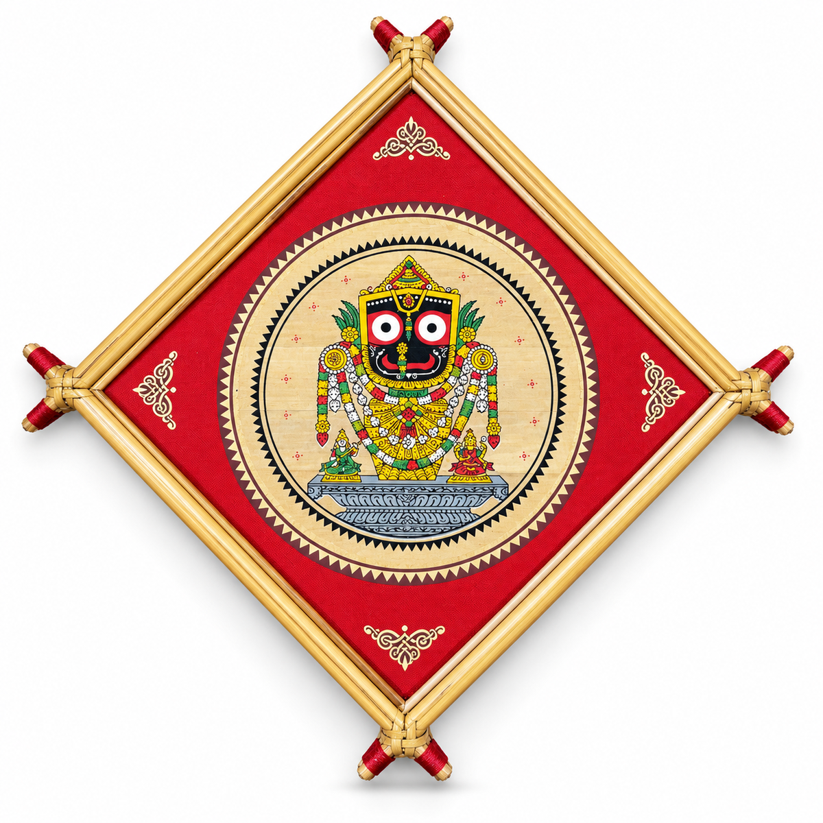 Lord Jagannath with Traditional Ornaments Odisha Pattachitra – Pattachitra Wall Hanging