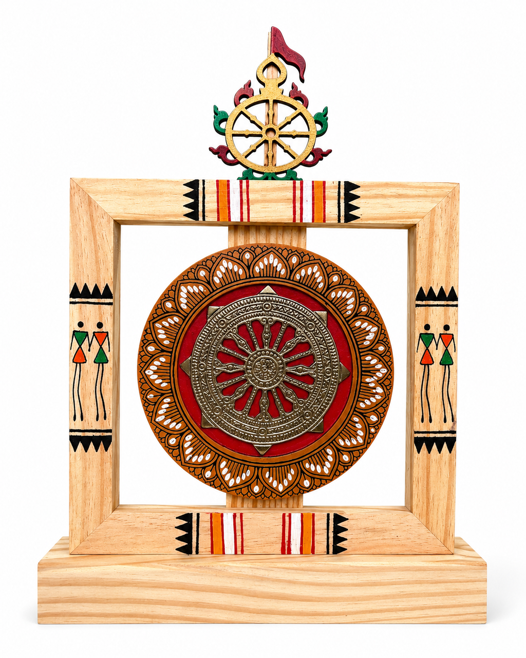 Ashoka Chakra Frame Decor on white background