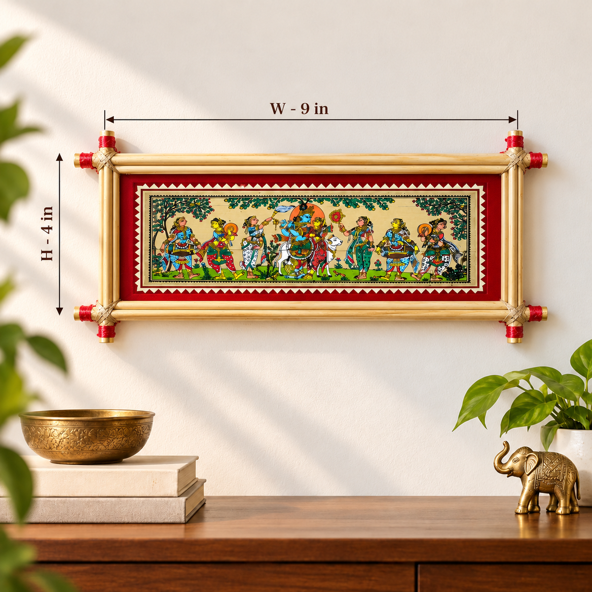 Lord Krishna with Gopis Traditional Pattachitra Painting – Pattachitra Wall Hanging