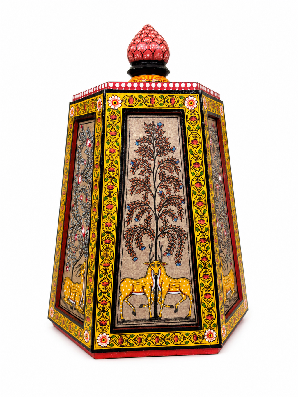 Hand-painted Lantern Stand on white background