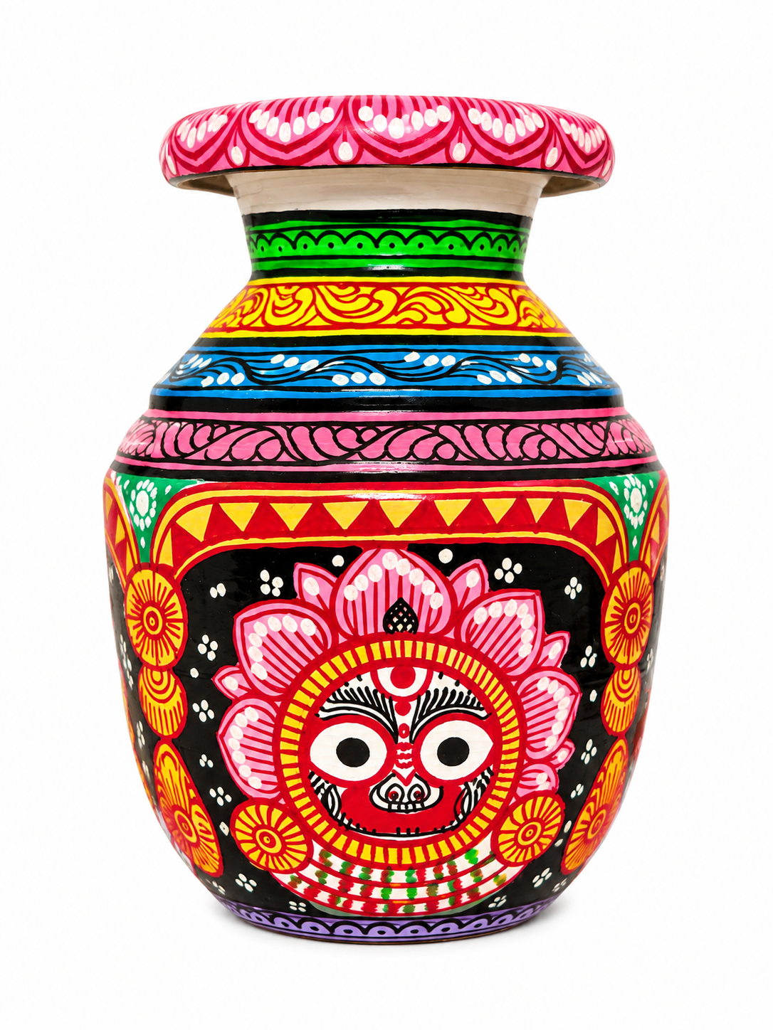 Jagannath Pot Decor on white background