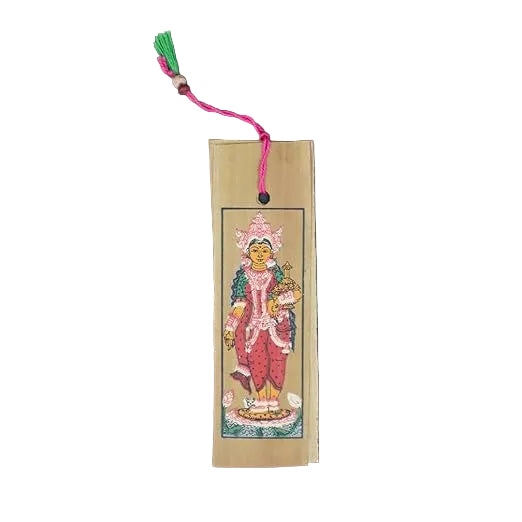 Palm Leaf Pattachitra Painting of Laxmi on Bookmark