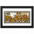 Rath Yatra procession Pattachitra wall painting with chariot, devotees and musicians